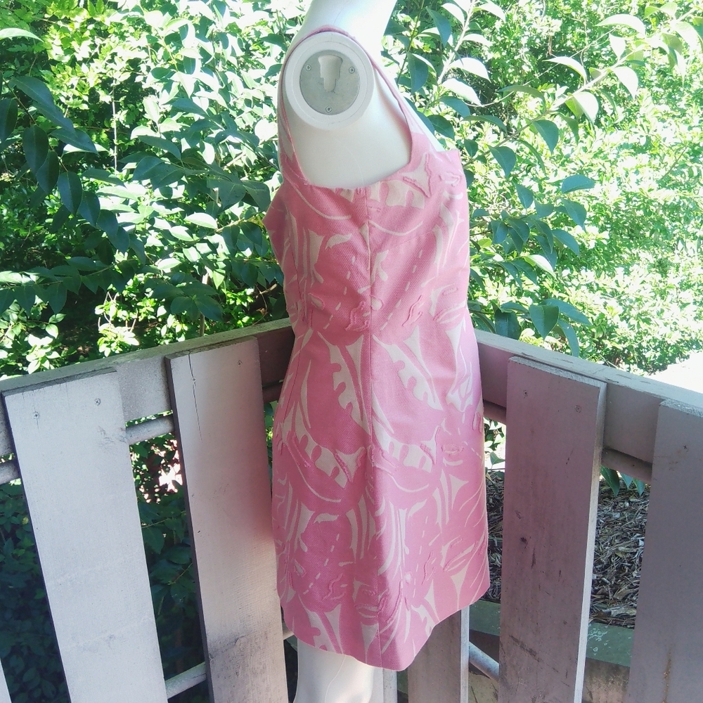 Alexis Illona Textured Jacquard Pink Mini Dress Women Medium - Picture 4 of 10